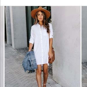 White shirt dress